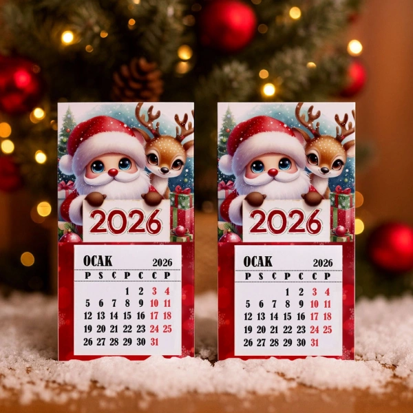 Magnetli Mini Takvim - Yılbaşı Hediyesi- YY6266