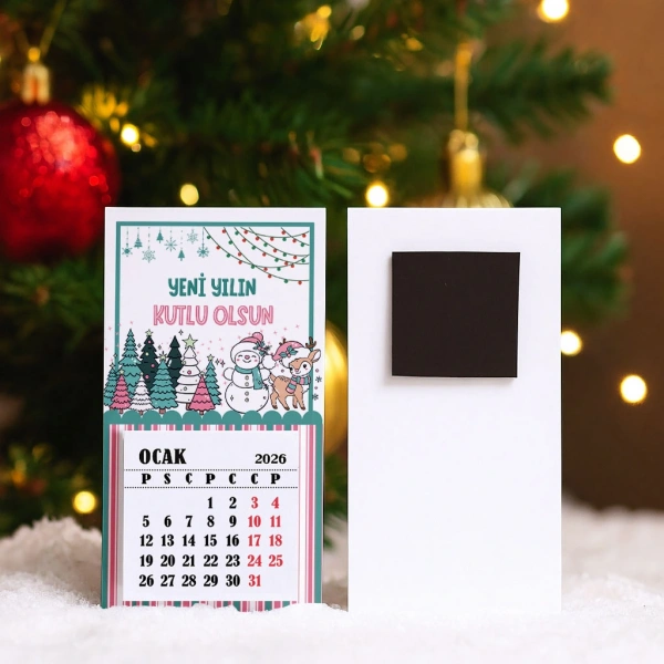 Magnetli Mini Takvim - Yılbaşı Hediyesi- YY6267