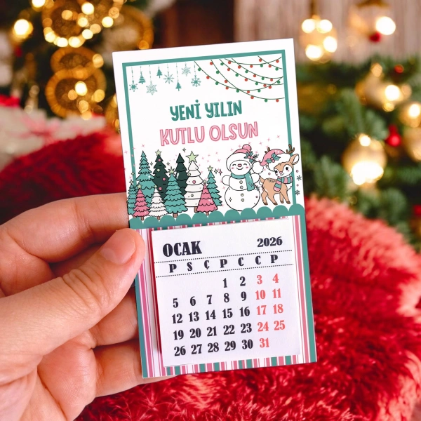 Magnetli Mini Takvim - Yılbaşı Hediyesi- YY6267