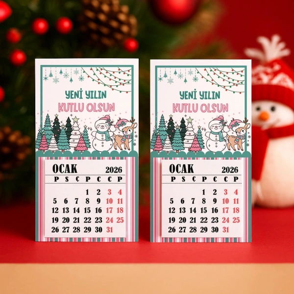Magnetli Mini Takvim - Yılbaşı Hediyesi- YY6267