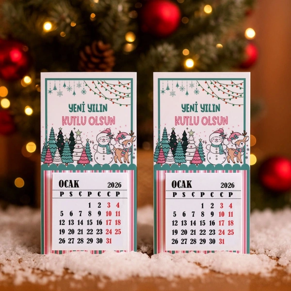 Magnetli Mini Takvim - Yılbaşı Hediyesi- YY6267