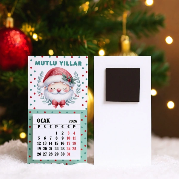 Magnetli Mini Takvim - Yılbaşı Hediyesi- YY6272