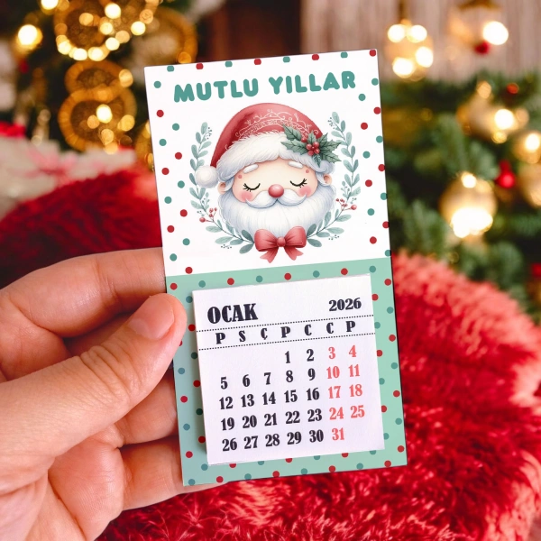 Magnetli Mini Takvim - Yılbaşı Hediyesi- YY6272