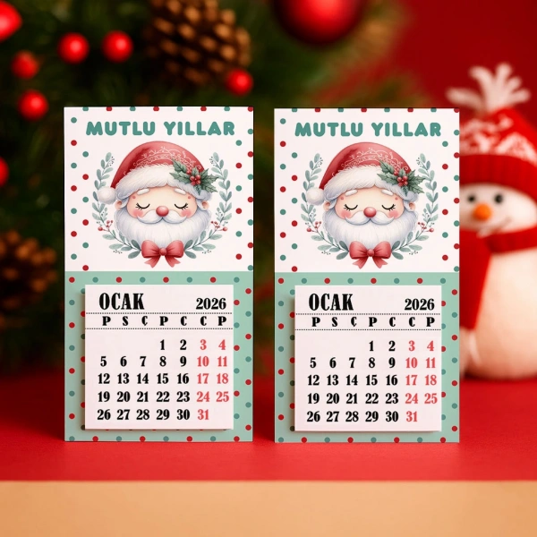 Magnetli Mini Takvim - Yılbaşı Hediyesi- YY6272