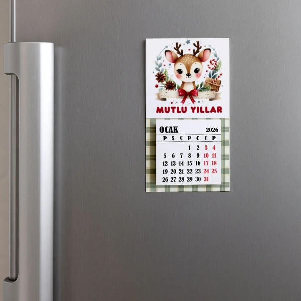 Magnetli Mini Takvim - Yılbaşı Hediyesi- YY6271