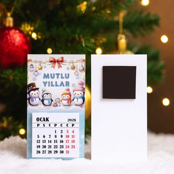 Magnetli Mini Takvim - Yılbaşı Hediyesi- YY6269