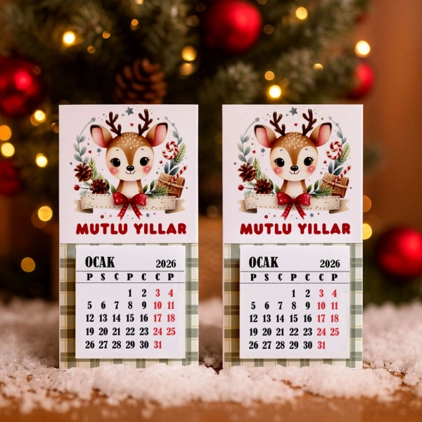 Magnetli Mini Takvim - Yılbaşı Hediyesi- YY6271