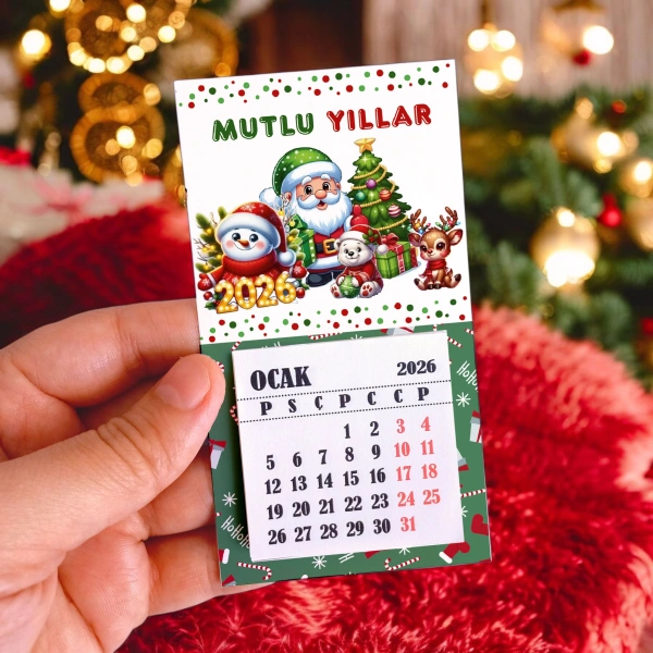 Magnetli Mini Takvim - Yılbaşı Hediyesi- YY6270