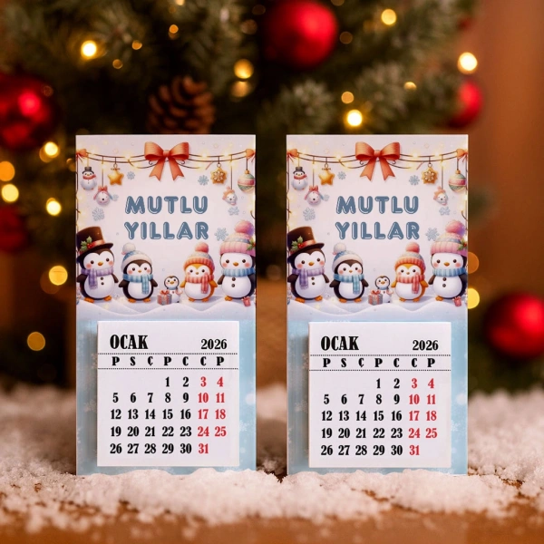 Magnetli Mini Takvim - Yılbaşı Hediyesi- YY6269