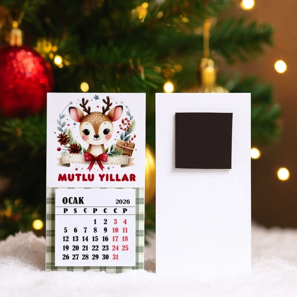 Magnetli Mini Takvim - Yılbaşı Hediyesi- YY6271