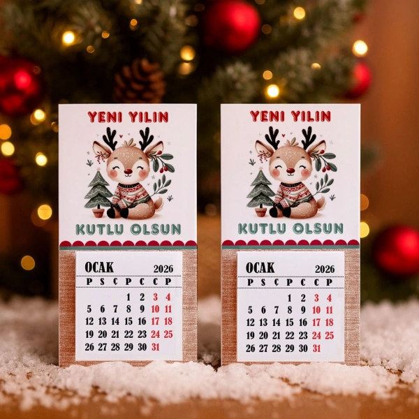Magnetli Mini Takvim - Yılbaşı Hediyesi- YY6273