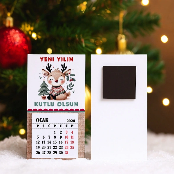 Magnetli Mini Takvim - Yılbaşı Hediyesi- YY6273