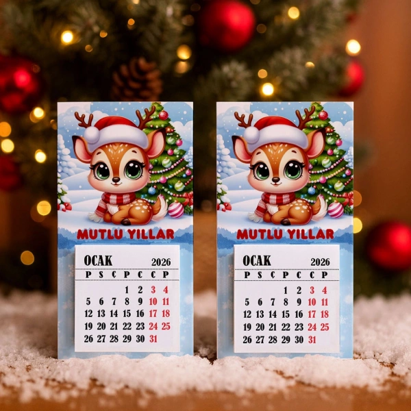 Magnetli Mini Takvim - Yılbaşı Hediyesi- YY6274