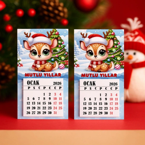 Magnetli Mini Takvim - Yılbaşı Hediyesi- YY6274