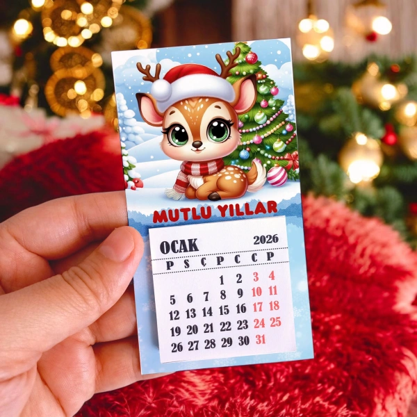 Magnetli Mini Takvim - Yılbaşı Hediyesi- YY6274