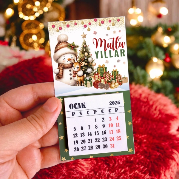 Magnetli Mini Takvim - Yılbaşı Hediyesi- YY6276
