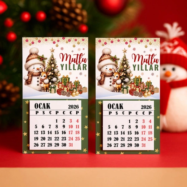 Magnetli Mini Takvim - Yılbaşı Hediyesi- YY6276