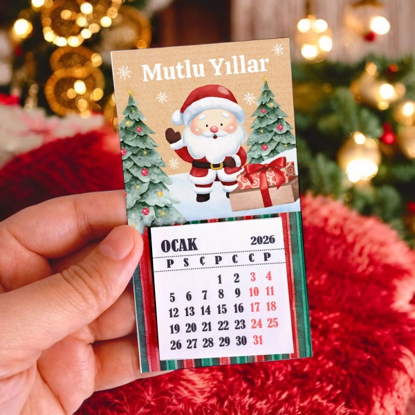 Magnetli Mini Takvim - Yılbaşı Hediyesi- YY6275