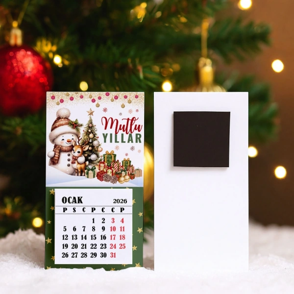 Magnetli Mini Takvim - Yılbaşı Hediyesi- YY6276