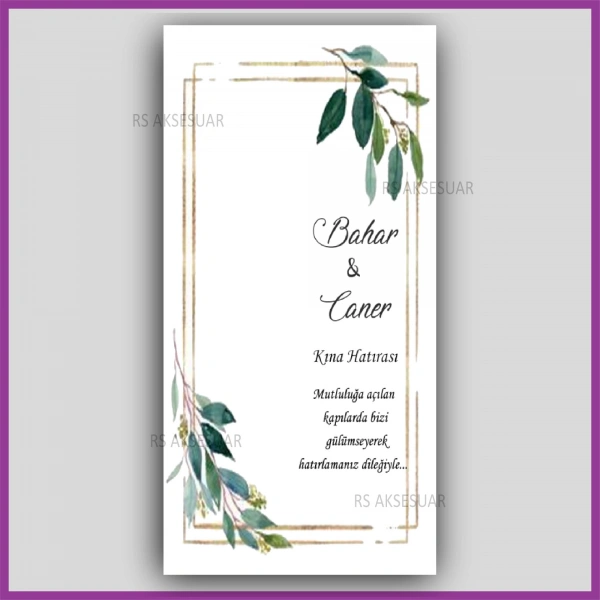 Hediyelik Kartı - Düğün, Nişan, Kına Anahtarlık Kartı - rs367