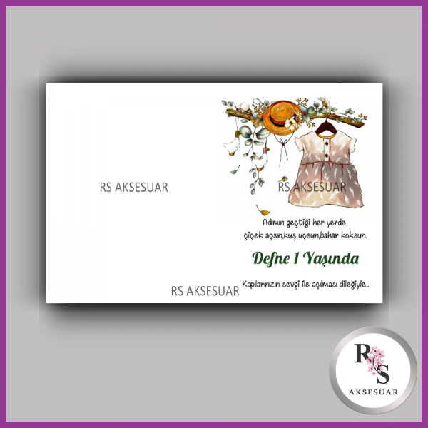 Hediyelik Kartı - Bebek, Doğum Günü Fon Kartı - rs416