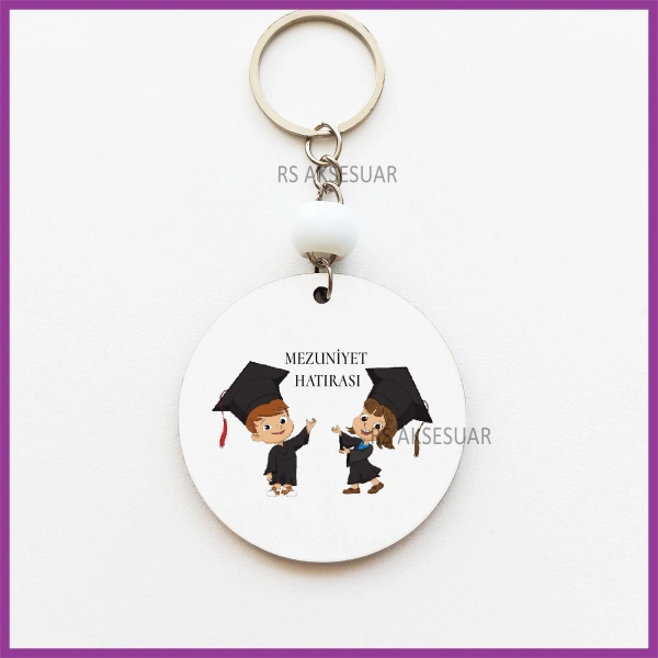 Mezuniyet Hatırası Baskılı Anahtarlık - rs5487