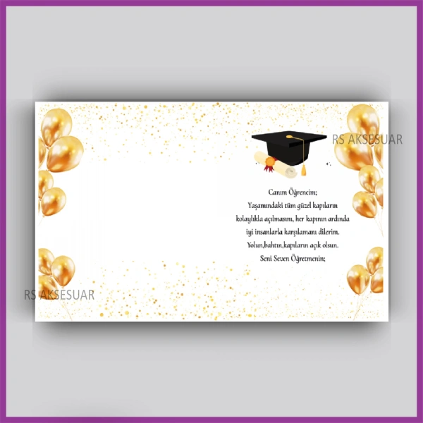 Mezuniyet Hatırası Hediyelik Anahtarlık Kartı