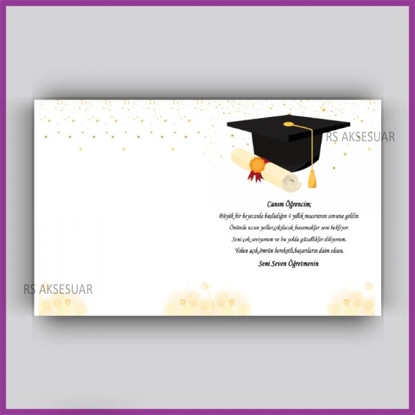 Mezuniyet Hatırası Hediyelik Anahtarlık Kartı