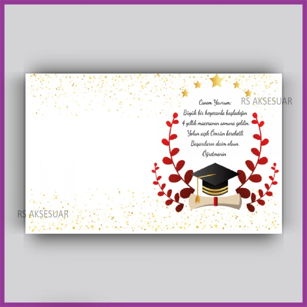 Mezuniyet Hatırası Hediyelik Anahtarlık Kartı