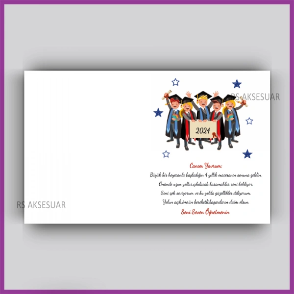Mezuniyet Hatırası Hediyelik Anahtarlık Kartı