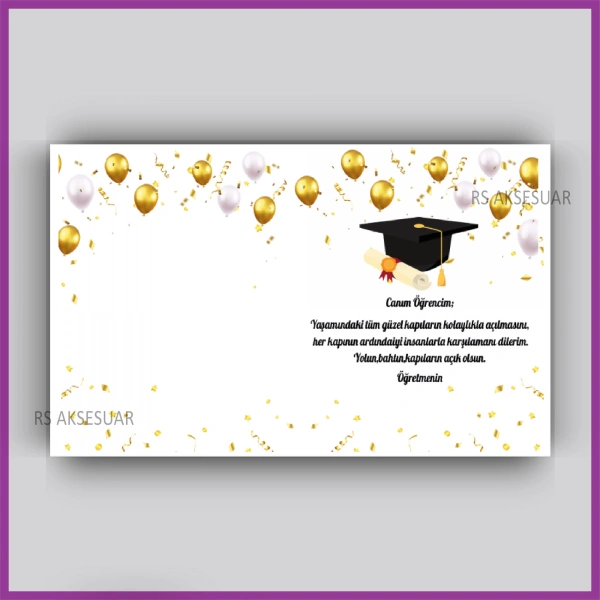 Mezuniyet Hatırası Hediyelik Anahtarlık Kartı