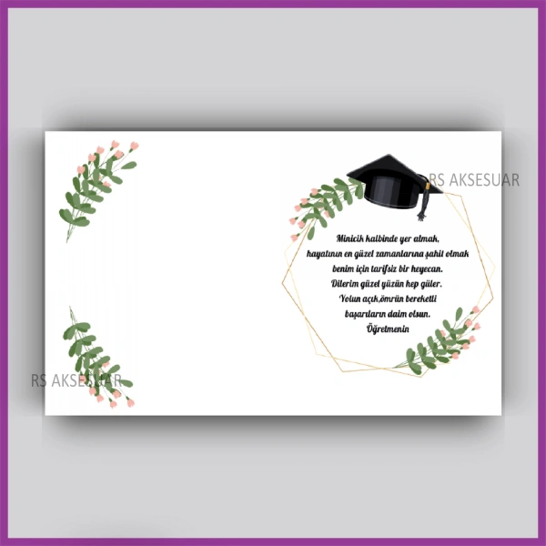 Mezuniyet Hatırası Hediyelik Anahtarlık Kartı