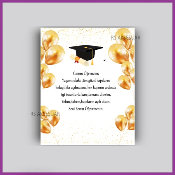 Mezuniyet Hatırası Hediyelik Bileklik Kartı