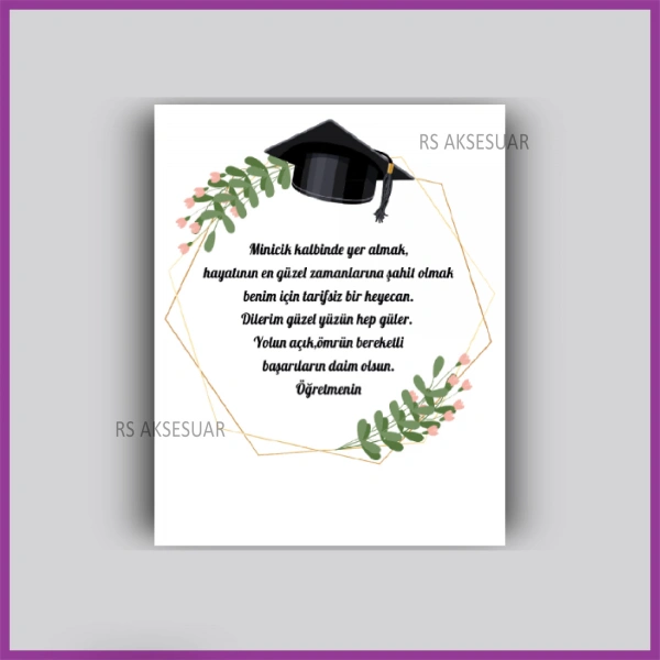 Mezuniyet Hatırası Hediyelik Bileklik Kartı - rs5474