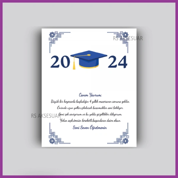 Mezuniyet Hatırası Hediyelik Bileklik Kartı - rs5479