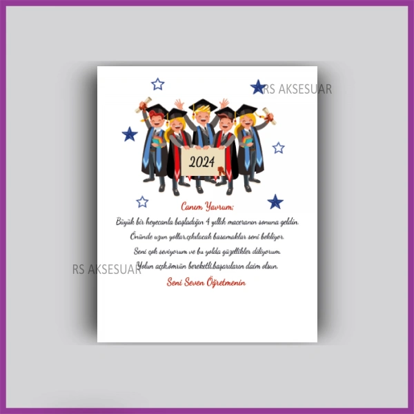 Mezuniyet Hatırası Hediyelik Bileklik Kartı - rs5477