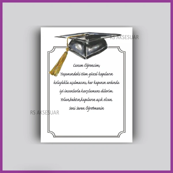 Mezuniyet Hatırası Hediyelik Bileklik Kartı