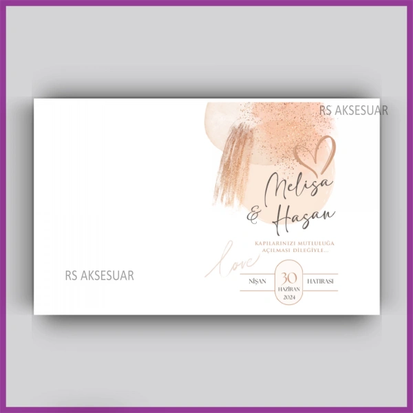 Nikah - Nişan Hediyelik Anahtarlık İsim Kartı