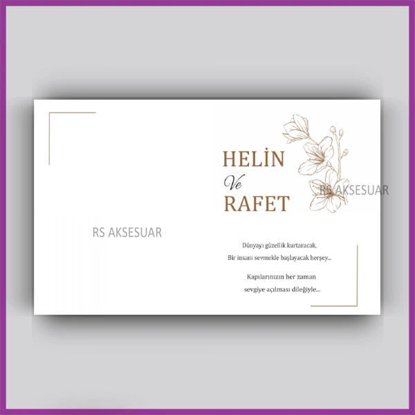 Minimalist Hediyelik Anahtarlık İsim Kartı