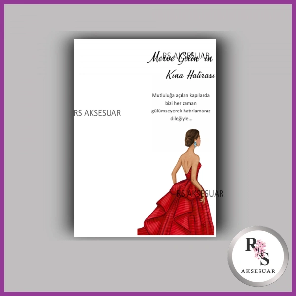 Nazar Boncuklu Anahtarlık Nikah - Kına İsim Kartı - NA46