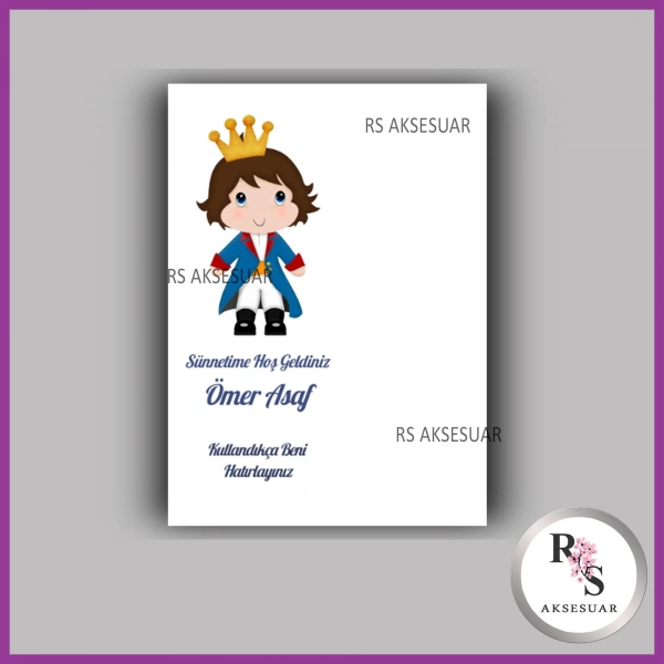 Nazar Boncuklu Anahtarlık Sünnet İsim Kartı - NA63