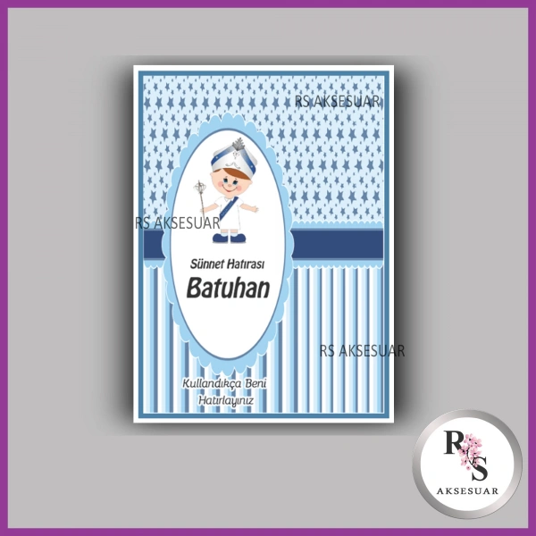 Nazar Boncuklu Anahtarlık Sünnet İsim Kartı - NA64