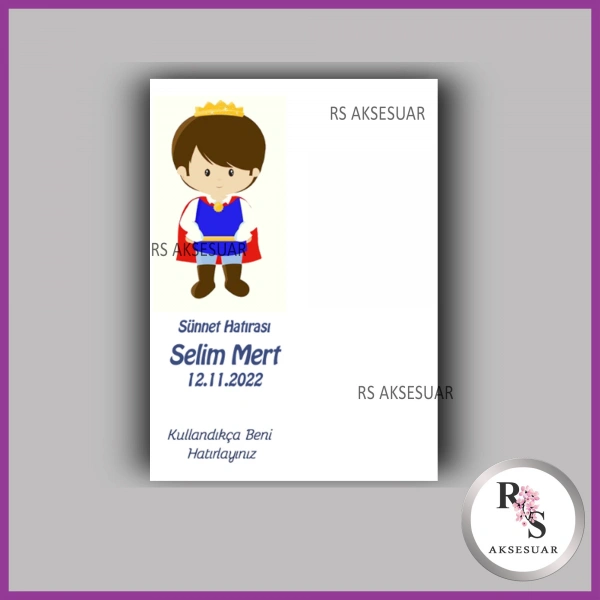 Nazar Boncuklu Anahtarlık Sünnet İsim Kartı - NA65