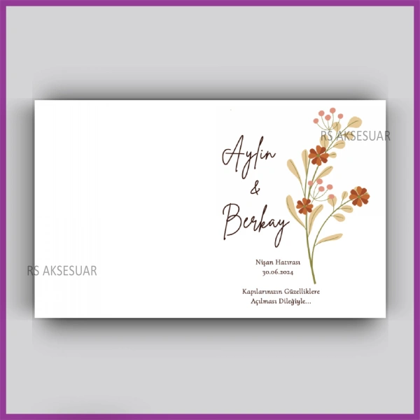 Nikah - Nişan Hediyelik Anahtarlık İsim Kartı