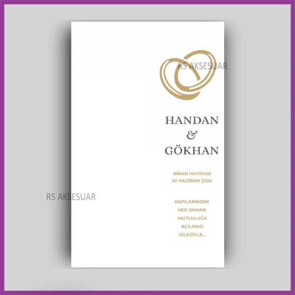 Hediyelik Kartı - Düğün, Nişan, Kına Anahtarlık Kartı - rs5507