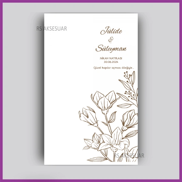 Nikah - Nişan Hediyelik Anahtarlık İsim Kartı