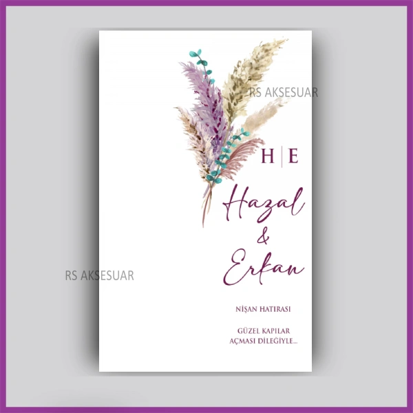 Hediyelik Kartı - Düğün, Nişan, Kına Anahtarlık Kartı - rs5510