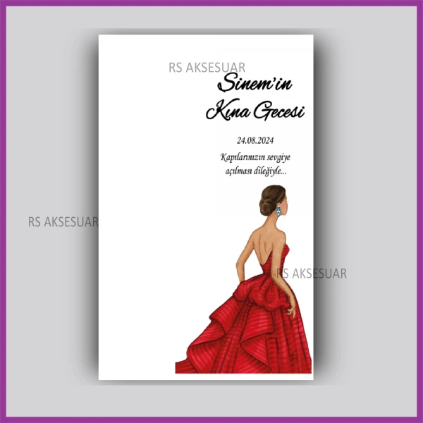 Nikah - Nişan Hediyelik Anahtarlık İsim Kartı