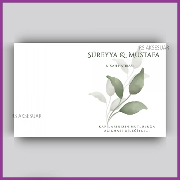 Hediyelik Kartı - Düğün, Nişan, Kına Anahtarlık Kartı  - rs5519