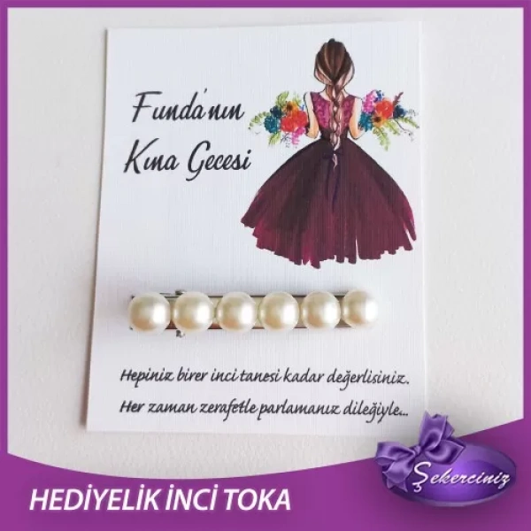 Nikah Şekeri | Kına | Nişan | Söz Hediyeliği incili toka - NS018